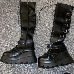 Goth thighhigh boots